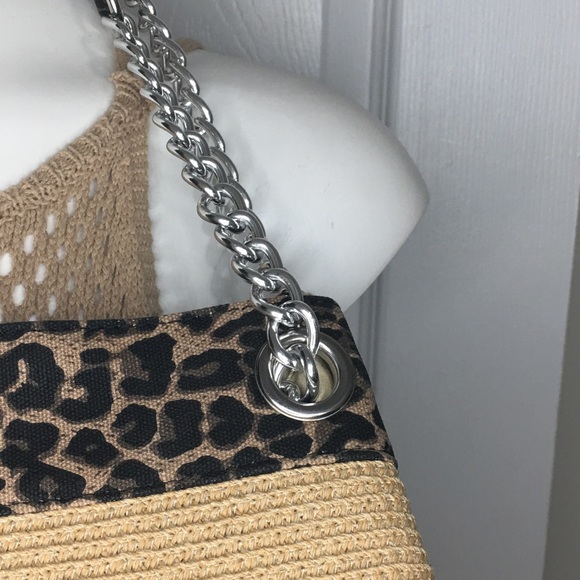 Mixed Media Straw Purse - Picture 4 of 5